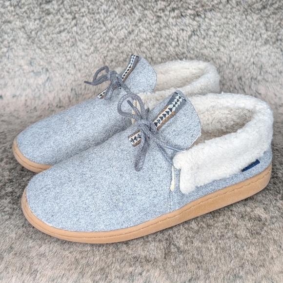 Pendleton Caravan Cabin Fold Wool Slipper Grey Women's 8 - Picture 4 of 12